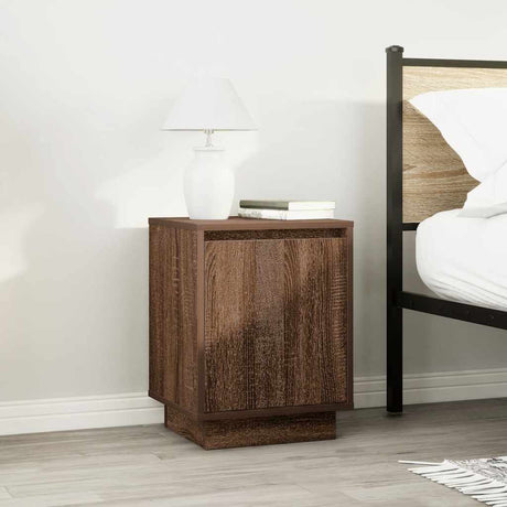 Bedside Cabinets With Led Lights 2 Pcs 38X34X50 Cm