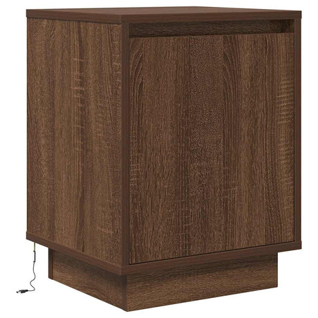Bedside Cabinets With Led Lights 2 Pcs 38X34X50 Cm