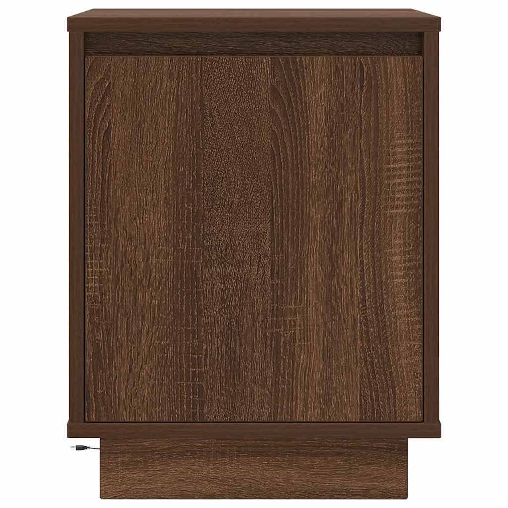 Bedside Cabinets With Led Lights 2 Pcs 38X34X50 Cm