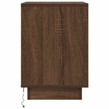 Bedside Cabinets With Led Lights 2 Pcs 38X34X50 Cm