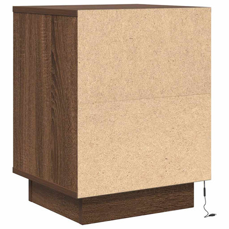 Bedside Cabinets With Led Lights 2 Pcs 38X34X50 Cm