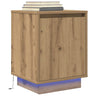 Bedside Cabinets With Led Lights 2 Pcs 38X34X50 Cm