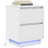 Bedside Cabinet With Led Lights  38X34X