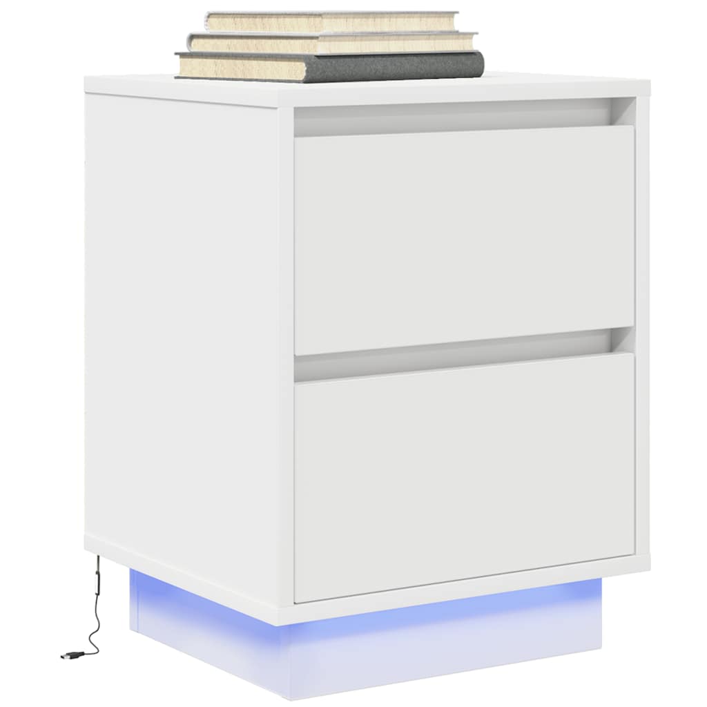 Bedside Cabinet With Led Lights  38X34X