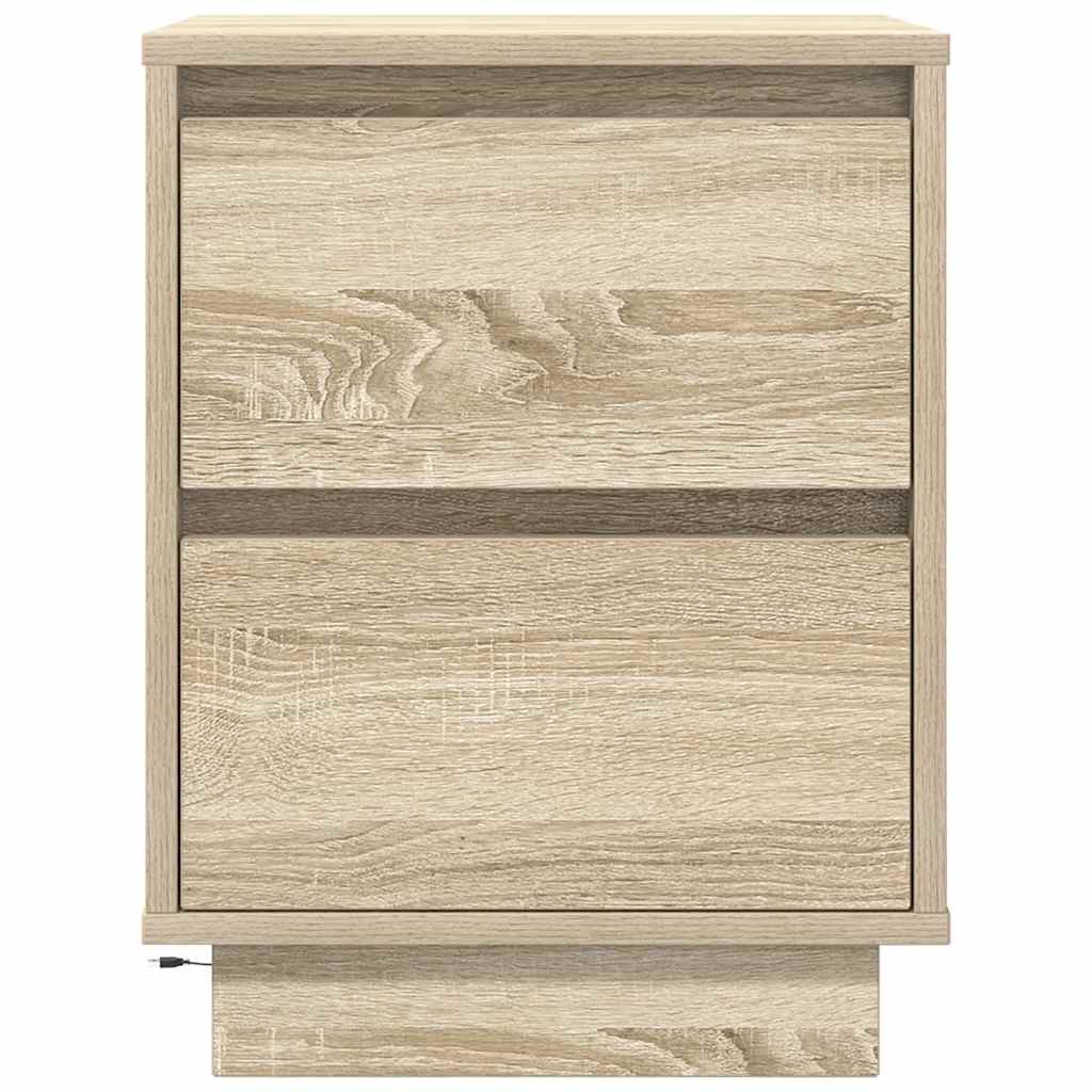 Bedside Cabinet With Led Lights  38X34X