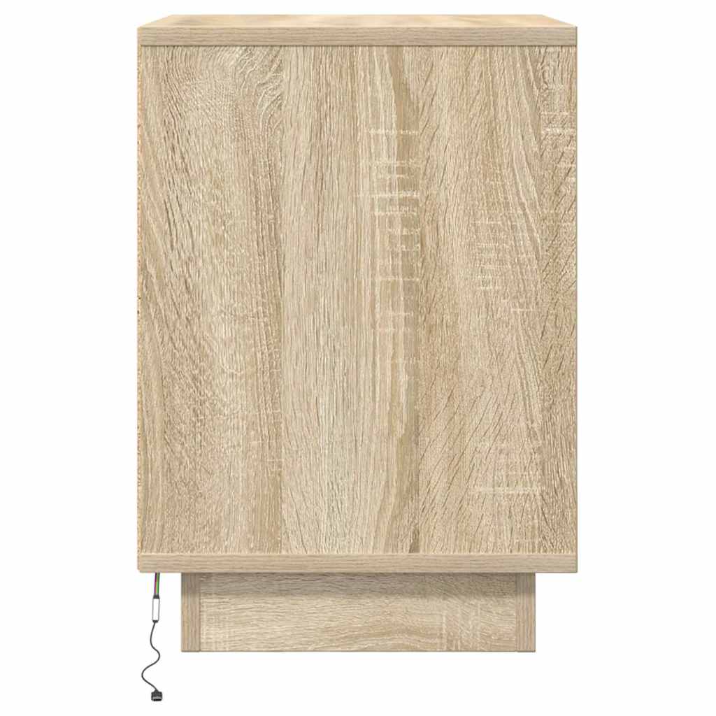Bedside Cabinet With Led Lights  38X34X