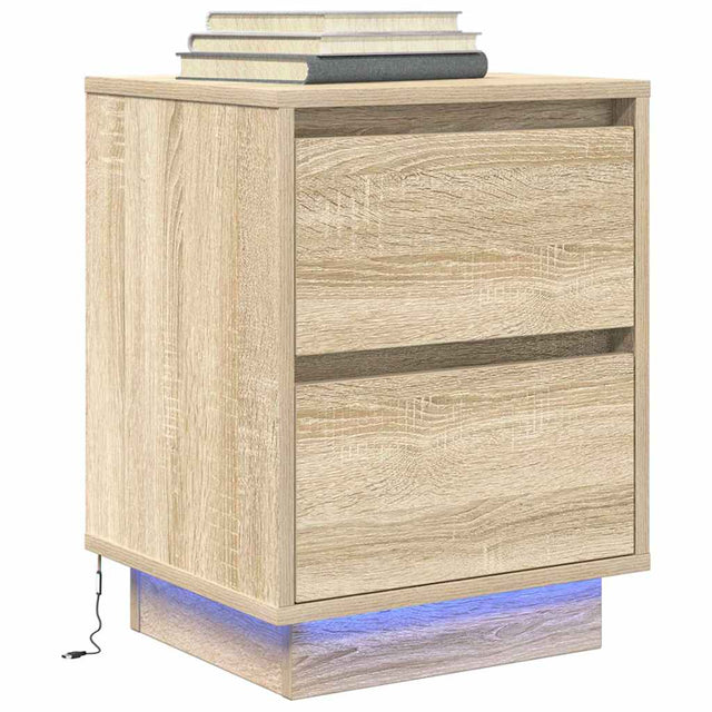 Bedside Cabinet With Led Lights  38X34X