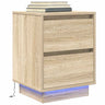 Bedside Cabinet With Led Lights  38X34X