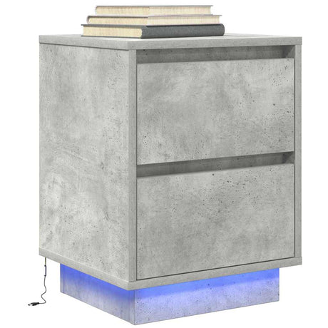 Bedside Cabinet With Led Lights  38X34X