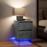 Bedside Cabinet With Led Lights  38X34X