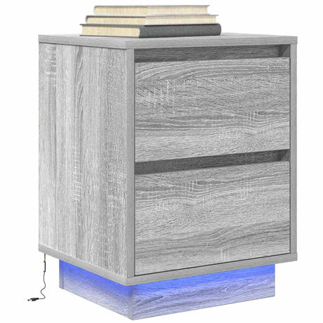 Bedside Cabinet With Led Lights  38X34X