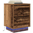 Bedside Cabinet With Led Lights  38X34X