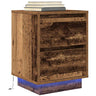 Bedside Cabinet With Led Lights  38X34X