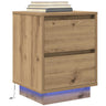 Bedside Cabinet With Led Lights  38X34X
