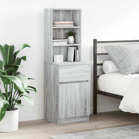Bedside Cabinet 39X35X125 Cm Engineered Wood