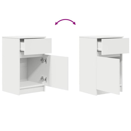 Bedside Cabinet 39X35X65 Cm Engineered Wood