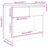 Console Table With Drawers 85.5X38.5X74.5 Cm