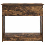 Console Table with Drawers Smoked Oak 85.5x38.5x74.5 cm