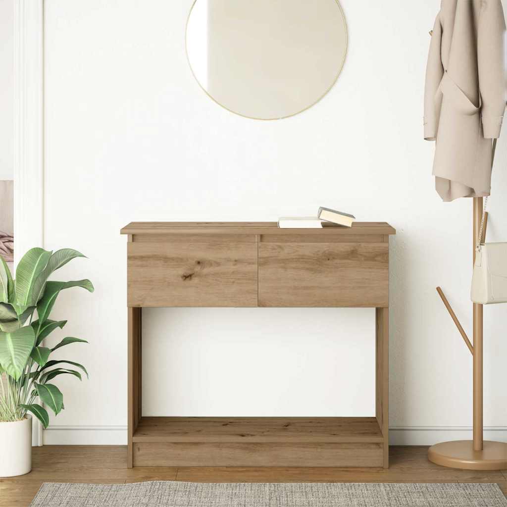 Console Table with Drawers Artisan Oak 85.5x38.5x74.5 cm