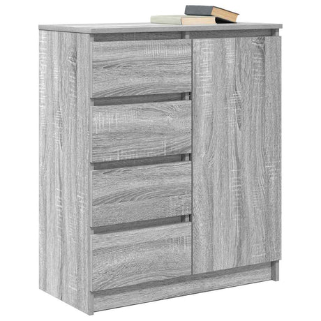 Sideboard With Drawers 71X35X84 Cm Engineered Wood