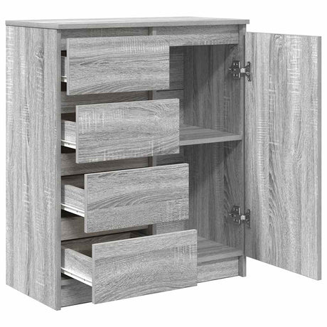 Sideboard With Drawers 71X35X84 Cm Engineered Wood