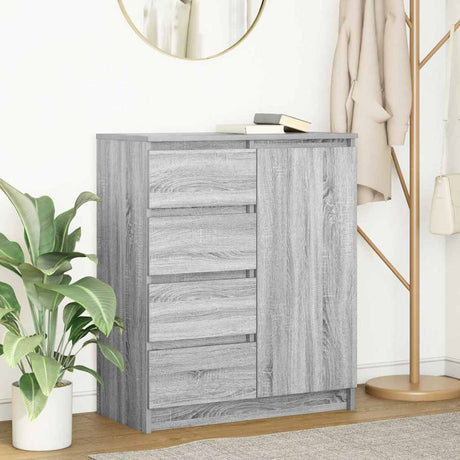 Sideboard With Drawers 71X35X84 Cm Engineered Wood