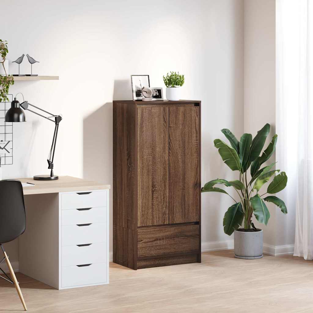 Cabinet With Drawer 55.5X34X119.5 Cm Engineered Wood