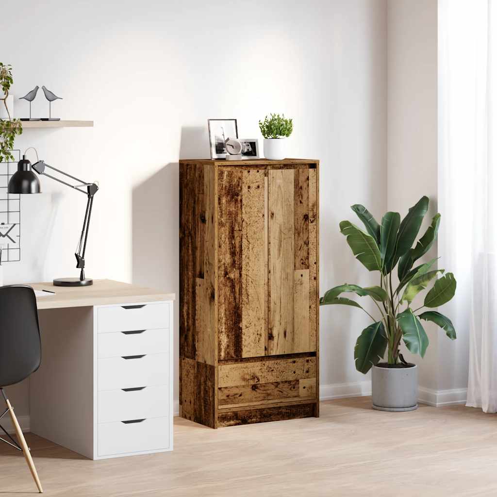 Cabinet With Drawer 55.5X34X119.5 Cm Engineered Wood