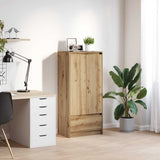 Cabinet With Drawer 55.5X34X119.5 Cm Engineered Wood