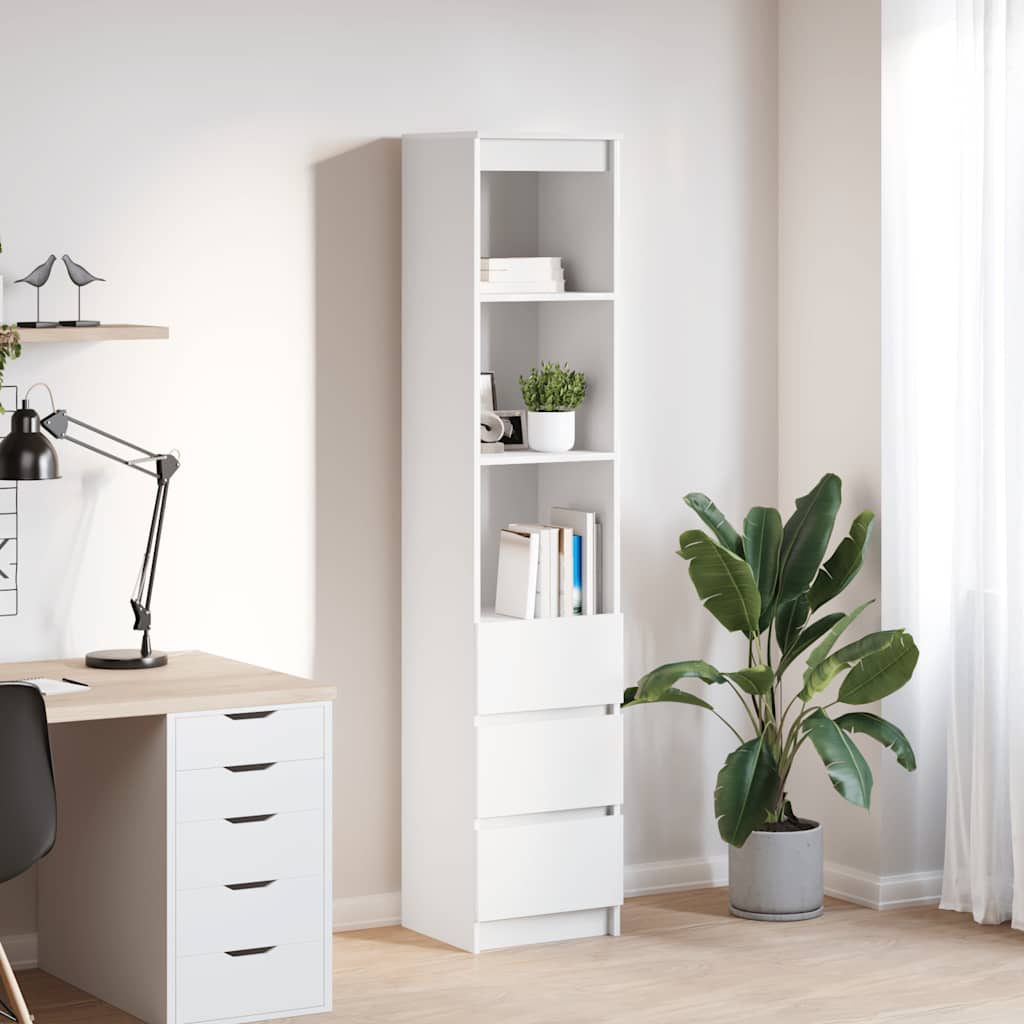Highboard 37.5X35X180 Cm Engineered Wood