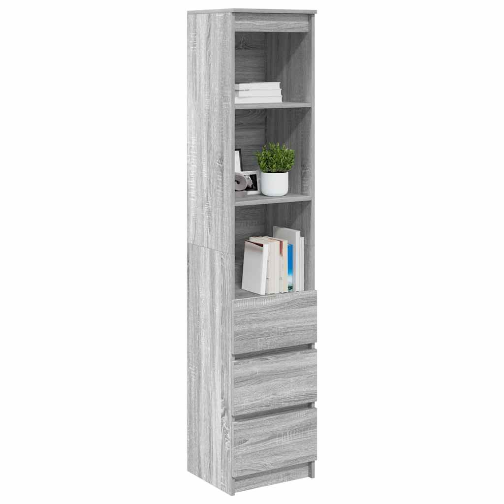 Highboard 37.5X35X180 Cm Engineered Wood