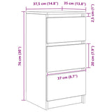 Sideboard 37.5X35X76 Cm Engineered Wood
