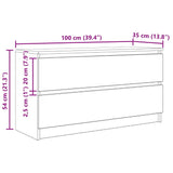 Tv Cabinet 100X35X54 Cm Engineered Wood