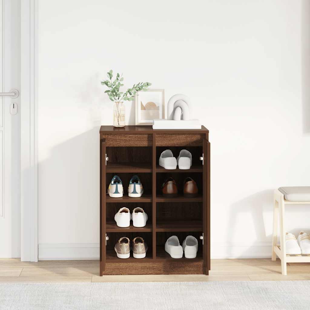 Shoe Cabinet 57X34X76 Cm Engineered Wood