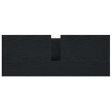 Bathroom Basin Cabinet With Drawers Black Oak 90X34.5X60 Cm