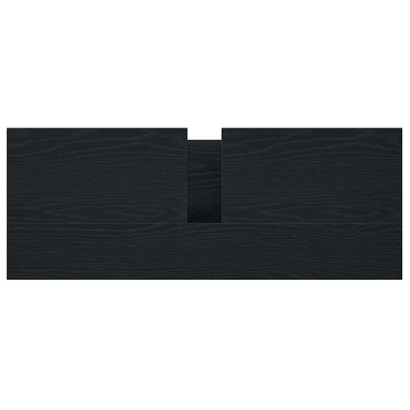 Bathroom Basin Cabinet With Drawers Black Oak 90X34.5X60 Cm