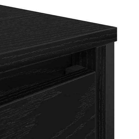 Bathroom Basin Cabinet With Drawers Black Oak 90X34.5X60 Cm