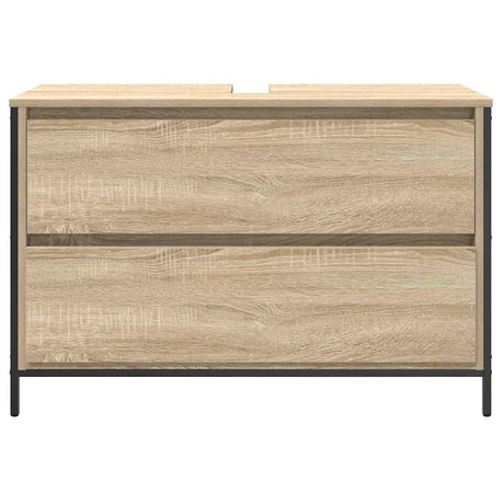 Bathroom Basin Cabinet With Drawers Sonoma Oak 90X34.5X60 Cm