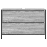 Bathroom Basin Cabinet With Drawers Grey Sonoma 90X34.5X60 Cm