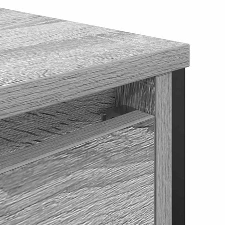 Bathroom Basin Cabinet With Drawers Grey Sonoma 90X34.5X60 Cm