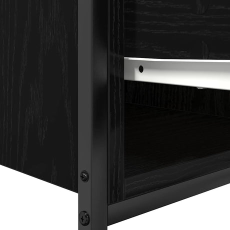Bathroom Basin Cabinet With Drawers Black Oak 60X34.5X60 Cm