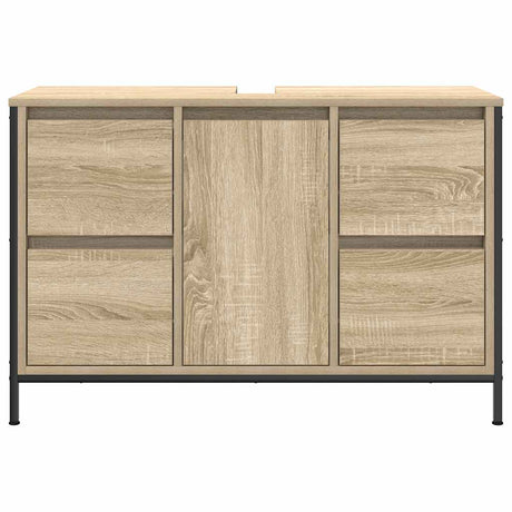Basin Cabinet With Drawers Sonoma Oak 90X34.5X60 Cm