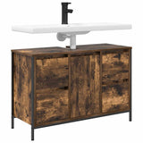 Basin Cabinet With Drawers Smoked Oak 90X34.5X60 Cm