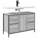 Basin Cabinet With Drawers Grey Sonoma 90X34.5X60 Cm