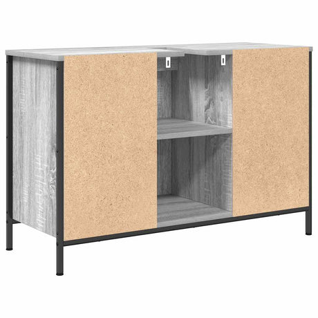 Basin Cabinet With Drawers Grey Sonoma 90X34.5X60 Cm