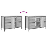 Basin Cabinet With Drawers Grey Sonoma 90X34.5X60 Cm