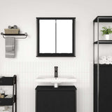 Bathroom Wall Cabinet With Mirror Black Oak 60X21X60 Cm