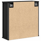 Bathroom Wall Cabinet With Mirror Black Oak 60X21X60 Cm