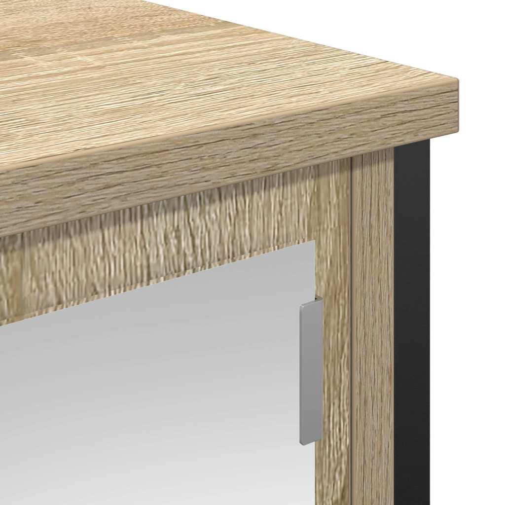 Bathroom Wall Cabinet With Mirror Sonoma Oak 60X21X60 Cm