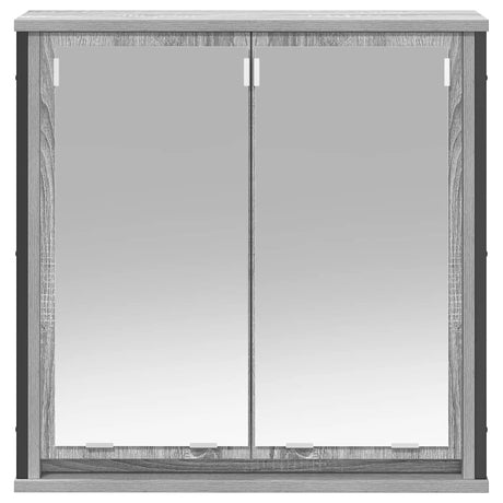 Bathroom Wall Cabinet With Mirror Grey Sonoma 60X21X60 Cm